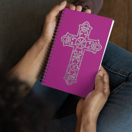 Faith Based Christian Jesus Cross Spiral Journal