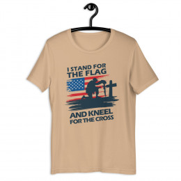 I stand for the flag shirt, kneel for the cross American Flag Tee Shirt